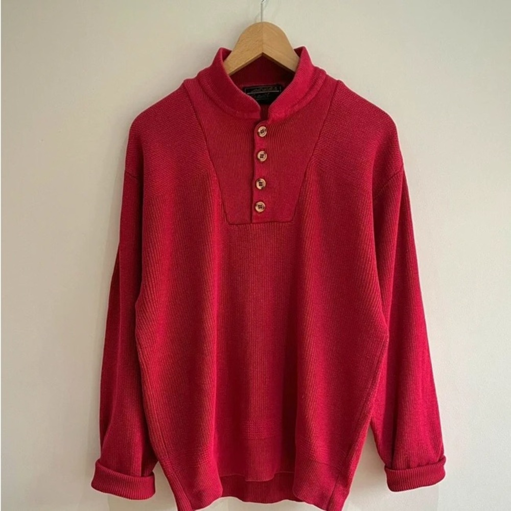 Classic Red Men's Crewneck Sweater